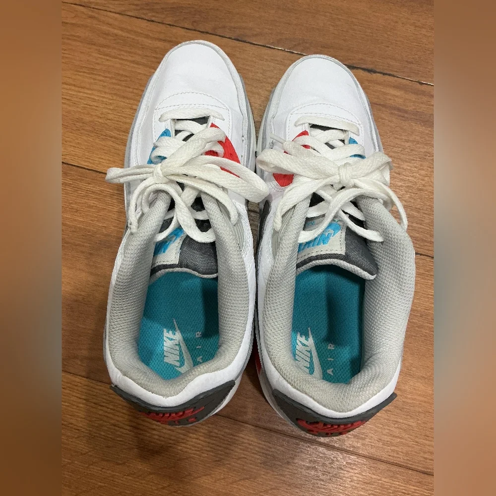 Nike Kids White, Blue, and Red Sneakers